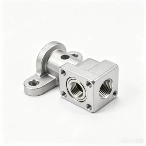 Custom Aluminum Die Cast Pneumatic Valve Housing CNC Machined Thread Port Mount Bracket Industrial Fluid Control Die Cast Parts