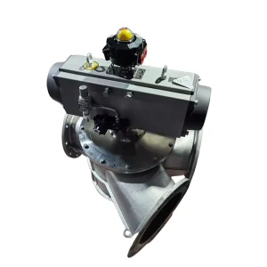 Custom Angle Y-Type 3-Way Diverter Valve SS304/SS316 Internally Electropolished Cast Body Pneumatic 1/2″-2″ Port Size Multiple
