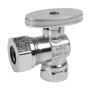 Custom Brass 1/4 Turn Angle Stop Valve FIP Slip-Joint
