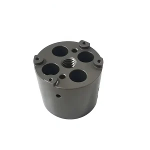 Custom CNC Machined Multi Hole Cylindrical Valve Body Bronze Black Oxide Hydraulic Component with Milling