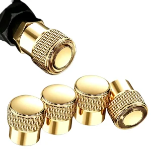 Custom CNC Machining Anti-Theft Aluminum Tire Valve Stem Cap CNC Anodized Dust Cap Rubber Seal Car Truck Motorcycle Universal
