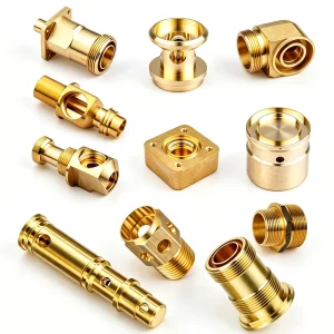 Custom CNC Turning Brass Hydraulic Fitting Threaded Pipe Connector Valve Parts For Fluid Pneumatic Equipment