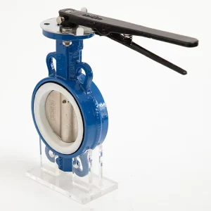 Custom DN100 PTFE Seat Wafer Type Butterfly Valve with Lever