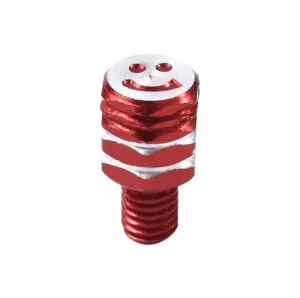 Custom Red Anodized Aluminum Smiley Face Tire Valve Stem Caps for Car Motorcycle