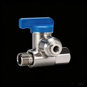 Custom SUS304 316L Food-Grade Angle Stop Adapter Valve with Quick-Connect Pipe Fitting for RO Water Purifiers