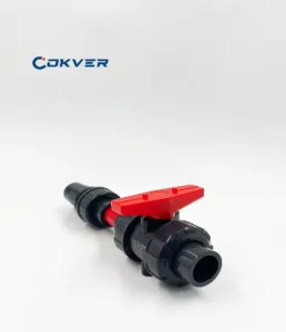 Custom Size Standard Universal PVC Manual Ball Valve 2 Way True Union High Temperature Water PTFE Sealing 900 PSI OEM