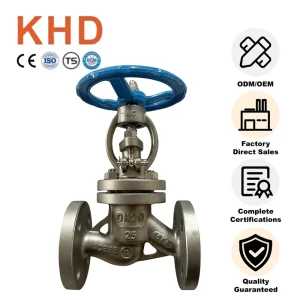 Customizable DN20 304 Stainless Steel Globe Valve Manual Flange Shut Off For Water Pipeline Steam Shutoff Valves