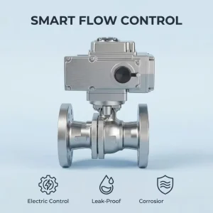 Customizable Electric Stainless Steel Ball Valve Flange with High Temperature Medium Handle Control Valve