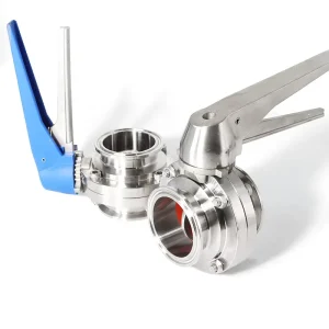 Customizable Manual 304 316L Stainless Steel Quick Clamp Sanitary Butterfly Valve with Multi Type Handle for Water Applications