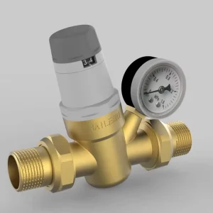 Customizable Manual Brass Pressure Reducing Valve with Pressure Gauge for Water Safety Long Life 3 4 Port Size