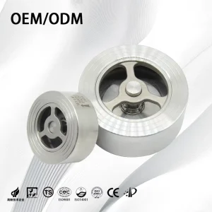 Customization Spring Loading One-way 316 CF8M Stainless Steel Wafer Check Valve for Water Pump