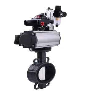 Customized Carbon Steel Body PTFE Soft Seal Pneumatic Wafer Butterfly Valve DN50-DN1000 Factory Direct Water Medium Applications