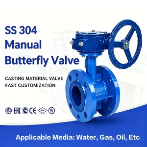 Customized High Performance Manual Butterfly Valve Turbine Wafer Type Double Eccentric Made in China