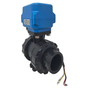 Customized OEM UPVC Normal Temperature Motorized Valve For Water Air Oil Treatment DN15 DN100 Electric Ball Valve