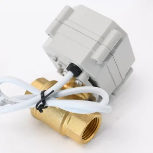 Cwx Mini 2 Way DN15 1 2″ Brass Motor Control Electric Actuator Motorized Valve 12v Motorised Valve