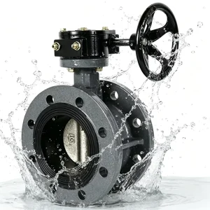 D341X-16Q PN16 Ductile Iron Worm Gear Flanged Butterfly Valve Soft Sealed Control Valve for Water Supply and Drainage Pipelines