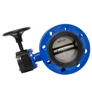 D342X 10 16Q Manual Double Eccentric Turbine Worm Gear Flanged Butterfly Valve DN50 DN800 OEM ODM Water HVAC Industrial Pipeline