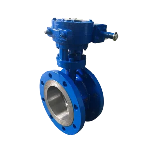 D343H 16C Flanged Turbine Butterfly Valve Cast Steel Eccentric Butterfly Valve Hard Seal High Temperature Butterfly Valve