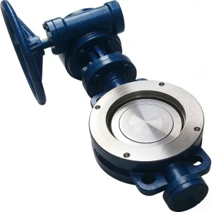 D373H16 Manual Turbine Wafer Butterfly Valve with Hard Seal Suitable for Water Applications