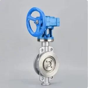 D373W 16P 316 Stainless Steel Sol Cast Wafer Butterfly Valve Turbine Driven Hard Seal Shut off Valve for Industrial Water Gas