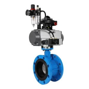 D641X-16Q Pneumatic Butterfly Valve Ductile Iron Flange Soft Seal Butterfly Valve