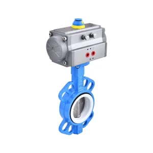 D671F 16Q Pneumatic Butterfly Valve Wafer Type Stainless Steel Corrosion Resistant Industrial Angle Butterfly Valve