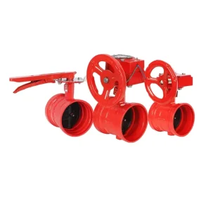 D81X D381X-16Q Manual Grooved Butterfly Valve Ductile Iron Lever Worm Gear Fire Fighting Water/Gas/Oil Applications