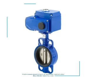 D971X 16 Electric Wafer Butterfly Valve Soft Seal Rubber Lined Electric Butterfly Valve Industrial Pipeline Valve