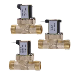 DC 24V AC 220V DC12V 3/4inch 1/2inch Electric Solenoid Shutoff Magnetic Valve Normally Closed Brass Water Control