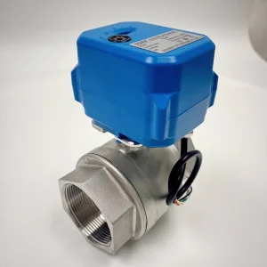 DC24V Motorized Ball Valve 1 Inch 304 316 Stainless Steel 3 Wire Dual Control with Valve Position Feedback IP65 1.6MPa
