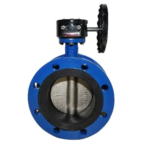 DF810 QF W Ductile Iron Series Flanged Type Soft Sealing Center Lined Worm Wheel Butterfly Valve
