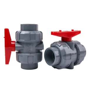 DIN Factory Prices Light Grey CPVC True Double Union Ball Valves