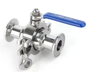DIN SMS 3A Sanitary Stainless Steel Clamped Straight way Type Non Retention Two Way Clamp Ball Valve Hygienic Water Valve for