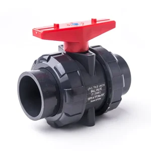 DIN Standard Industry UPVC Double True Union Ball Valve 1/2”-4” Sizes 1 in Water Manual EPDM Sealing OEM Customizable