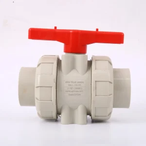 DIN Standard PPH Plastic Manual Ball Valve with Weld Connection for Industrial Water Applications