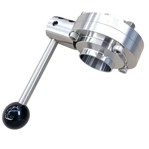 DIN Standard Sanitary Food Grade Butterfly Valve 304 316L Stainless Steel Manual Lever Quick Opening Welded