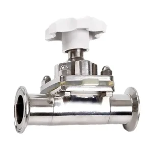 DIN Standard Stainless Steel Straight-Through Sanitary Diaphragm Valve with Full Bore
