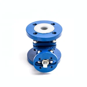 DN 100 150 200 Q41F-10C/16C DN25 Lining Fluorine Ball Valve Flange End PTFE Ball Valve