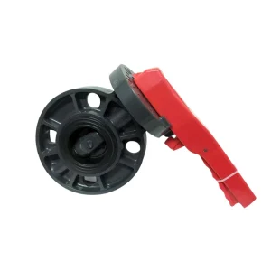 DN 50 DN100 DN 150 DN 200 UPVC Wafer Manual Butterfly Valve Plastic Handle Lever