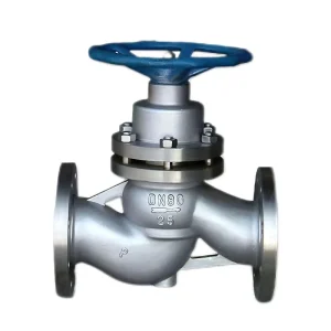 DN10 DN100 High Temperature Worm Gear Plunger Valve with Flange Connection for Water Steam Oil