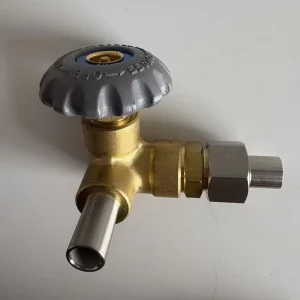 DN10 Tube Connection Copper Globe Valve with Excess Flow Device for Fluid Gas Tank