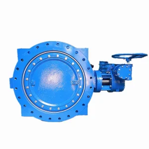 DN100 DN600 Eccentric Flange Butterfly Valve Resilient Seated GGG50 Valve for Wastewater Treatment Systems