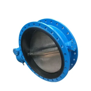 DN100 Ductile Iron Manual Water Double Flange Butterfly Valve Body Parts SS304 Model 18 Months Warranty