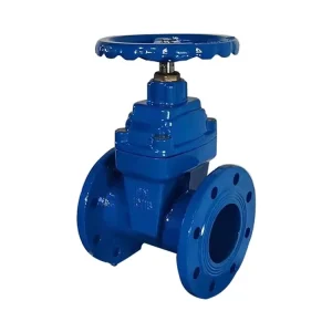 DN100 Flanged Ductile Iron Gate Valve 5017 Blue Surface for Municipal Engineering