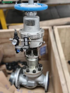 DN100 Pneumatic Bellows Seal Shut off Valve GOST GB Standard with Handwheel Solenoid Valve Limit Switch Cut off Valve