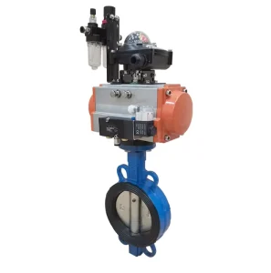 DN100 Stable Quality Water System Control Valve Pneumatic Soft-sealing butterfly Valve
