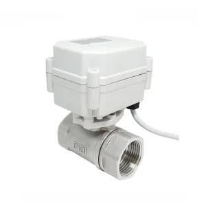 DN15 1/2 Inch 2 Way Full Port 24VDC NPT Threaded 304 Stainless Steel Water Automatic Electric Spring Return Ball Valve