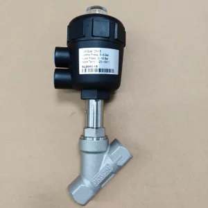 DN15 16 bar 180-Degree Viton PTFE Steam Angle Valve 304 V for Commercial Laundry Equipment Dryer Boilers