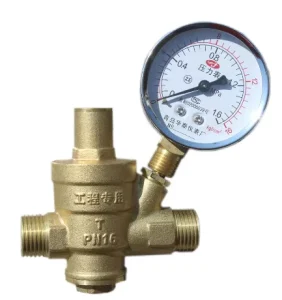 DN15 Brass Manual Ball Valve Low Pressure Relief Reducing Regulator with Gauge for Water