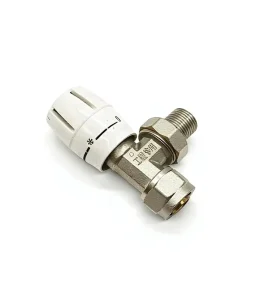 DN15 DN20 Brass Angle Thermostatic Radiator Valve for Residential and Commercial Heating Systems